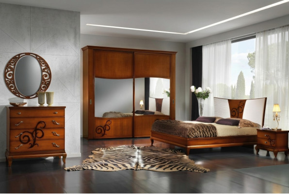 Juego de lujo de 3 piezas para dormitorio, cama, mesita de noche, camas, cama doble de madera, nuevo.