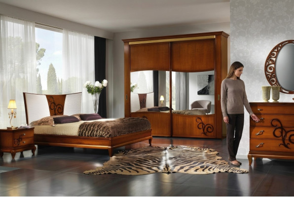 Cama Camas dobles Estructura de cama moderna Camas Marco de cama Madera Hotel Diseño Nuevo