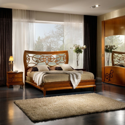 Cama acolchada lujo Diseño camas Cama doble Hotel Marco de cama Doble Madera Muebles