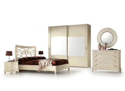 Dormitorio Cama Mesita de noche Armario Cómoda Espejo Conjunto Nuevo de 6 piezas.