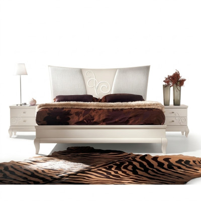 Dormitorio Cama Mesita de noche Camas dobles Juego de ropa de cama Estructura de cama Set de camas de 3 piezas.