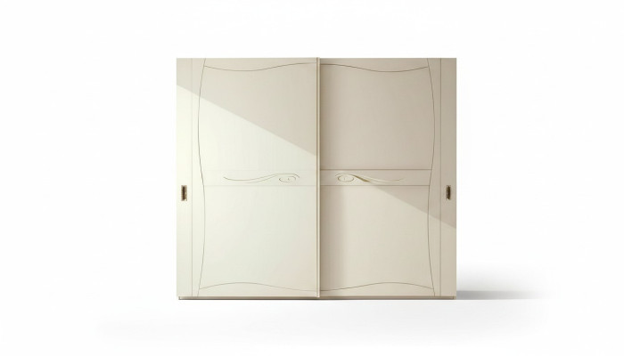 Armario de lujo con puertas correderas Diseño de madera para dormitorio