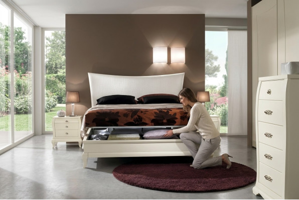 Cama Cama con almacenamiento Dobles camas Estructura de cama Camas Dobles Marco de cama de madera Hotel Nuevo