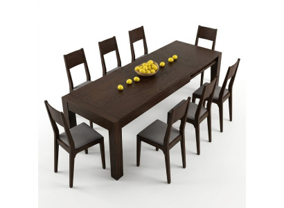 Mesa extensible, mesa, mesas, mesas de comedor, muebles XXL, madera, diseño moderno, nuevo.