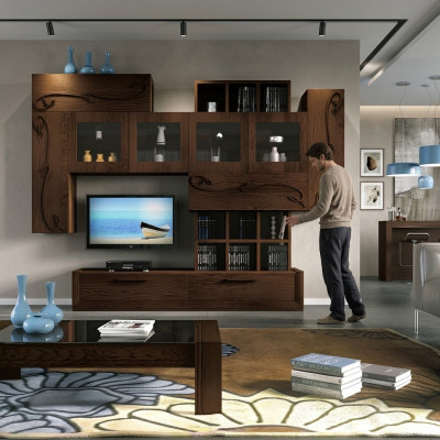Mueble de pared para TV, mural, muebles de salón, RTV, armario, estante.