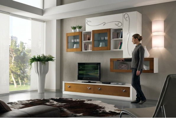 Mueble de pared para TV, mueble para sala de estar, mueble de salón de lujo, mueble de RTV, armario, estante.