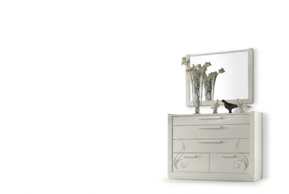 Cómoda Espejo Cómodas Madera Moderno Armarios Consola Armarios Italia Set 2 piezas.