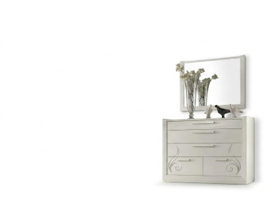 Cómoda Espejo Cómodas Madera Moderno Armarios Consola Armarios Italia Set 2 piezas.