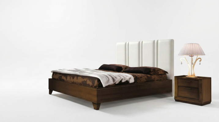 Dormitorio Cama Mesita de noche Camas dobles Estructura de cama moderna Conjunto de camas de 3 piezas.