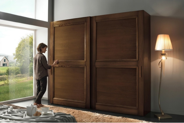 Armario para la ropa armarios armario de lujo diseño moderno de puertas correderas de madera