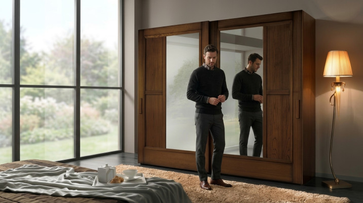 Armarios Ropa Armario Ropero Lujo Puertas Correderas Diseño Madera Moderno