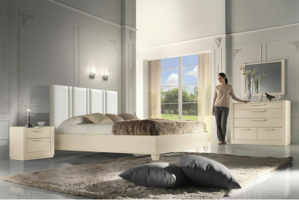 Habitación Dormitorio Mesa de noche Madera Camas Camas dobles Estructura de cama Nueva Juego de 3 piezas