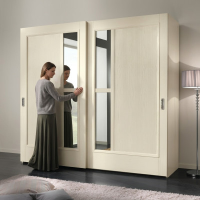 Armarios Ropa Armario de ropa Armario Lujo Puertas correderas Diseño Madera Moderno
