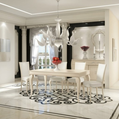 Mesa de comedor extensible de madera moderna para comedor diseño nuevo