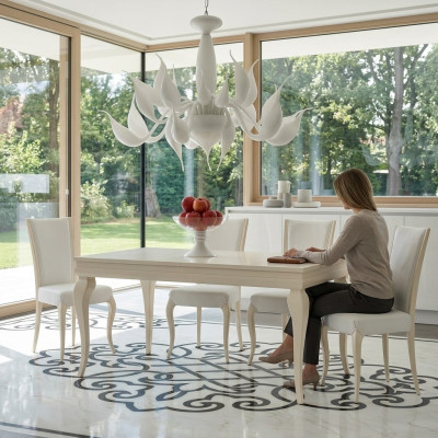 Comedor mesa silla Cena Mesa Diseño Grupo Mesas Madera Moderno Set 5 piezas.
