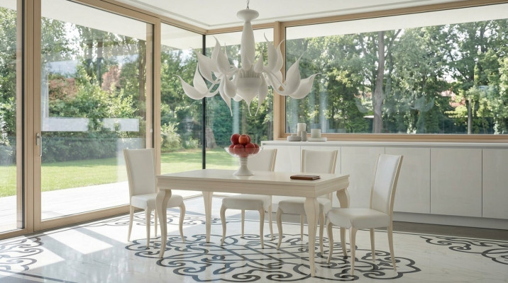 Comedor mesa silla Cena Mesa Diseño Grupo Mesas Madera Moderno Set 5 piezas.