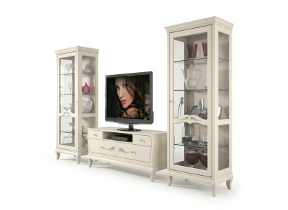 Vitina para sala, vitrina para TV, moderna, muebles de madera, armario, estilo set nuevo, 3 piezas.