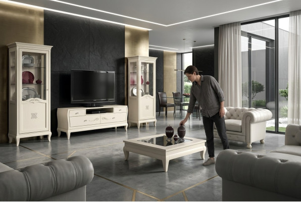 Mesa de centro Salón Diseño Mesas Muebles Mesa Lujo Mesa auxiliar Madera Moderno