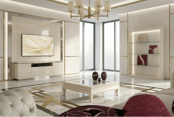 Mesa de centro Salón Diseño Mesas Muebles Mesa Lujo Mesa auxiliar Madera Moderno