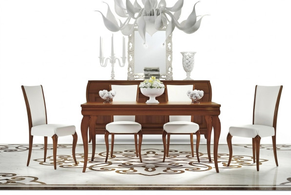 Mesa de comedor de lujo Mesa Mesas Comer Madera Diseño moderno Extensible Comedor Italia