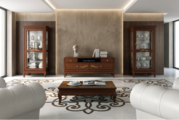 Mesa de centro diseño de sala de estar Mesa de muebles de diseño Mueble de lujo Mesa auxiliar de madera Moderno