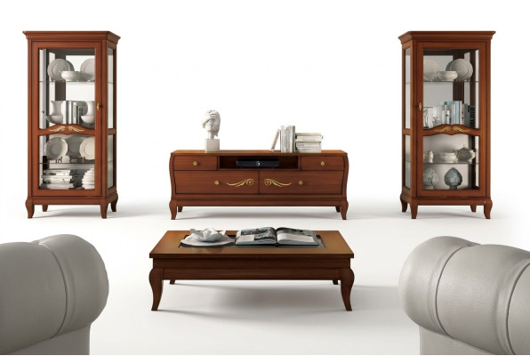Mesa de centro diseño de sala de estar Mesa de muebles de diseño Mueble de lujo Mesa auxiliar de madera Moderno