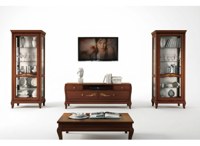rtv Juego de muebles para la sala de estar de 3 piezas. Vitrina de madera moderna para TV, estilo armario nuevo en grupo.
