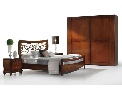 Dormitorio Cama Mesita de noche Camas Dobles Hotel Diseño Conjunto de madera Set de 3 piezas.