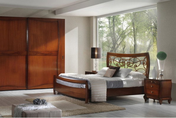 Cama doble Hotel Camas Dormitorio Madera Marcos de cama Moderno Nuevo