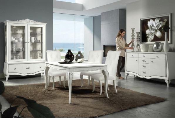Mesa Madera Mesas Diseño Moderno Comedor Lujo Italia Mesa Extensible