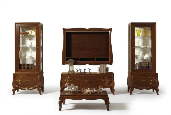 rtv Set Wohnzimmer Vitrine tv Modern Holz Möbel Schrank Stil Gruppe Italienische  rtv Set salón vitrina tv moderno muebles de madera armario estilo grupo italiano