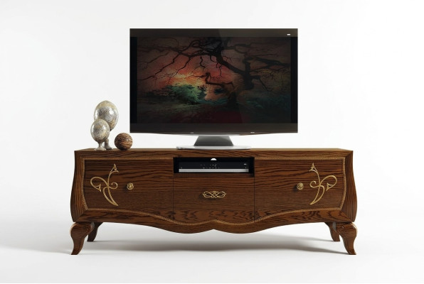 Bajo armario para la sala de estar de madera para TV, mueble clásico para TV, armario de nueva marca.