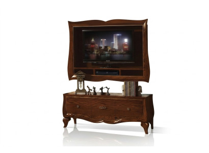 Mueble de TV bajo, mueble auxiliar, mueble de TV de madera clásico, diseño de cómoda nuevo.