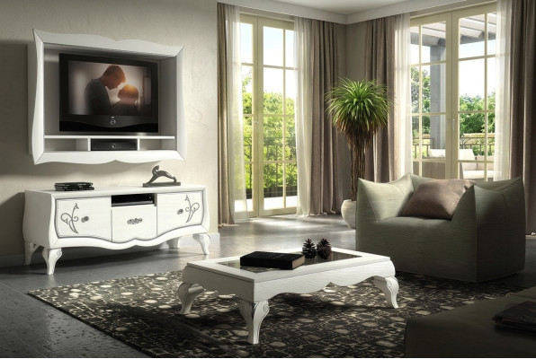 Mueble TV de lujo, armario RTV, aparador, armario de madera para TV, diseño moderno, cómoda nueva.