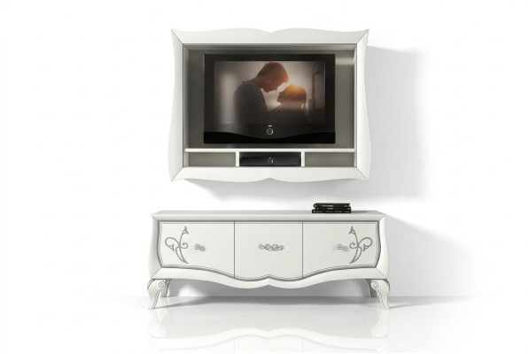 Mueble TV de lujo, armario RTV, aparador, armario de madera para TV, diseño moderno, cómoda nueva.