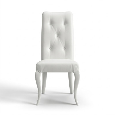 Silla de comedor Silla Comedor Moderna Sillas de madera Diseño Blanco Asiento Sillón