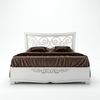 Cama doble Cama Lujo Camas Marcos de cama Blanco Diseño Moderno Nuevo