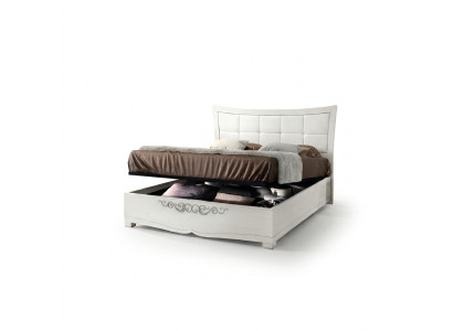 Juego de dormitorio de 3 piezas, cama doble de madera moderna con mesita de noche.
