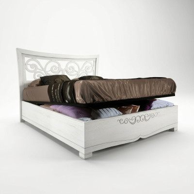 Estructuras de cama Cama doble Cama de lujo Camas de madera Marco de cama Blanco Diseño Moderno Nuevo
