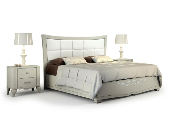Juego de lujo de 3 piezas para dormitorio con cama, mesita de noche, conjunto de cama doble de madera moderno.