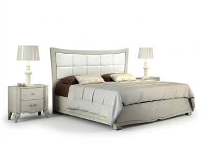 Juego de lujo de 3 piezas para dormitorio con cama, mesita de noche, conjunto de cama doble de madera moderno.