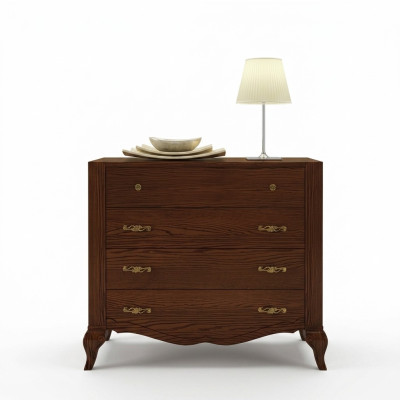 Juego de 2 piezas, cómoda con espejo, grupo de muebles de madera, cómoda, aparador, armario