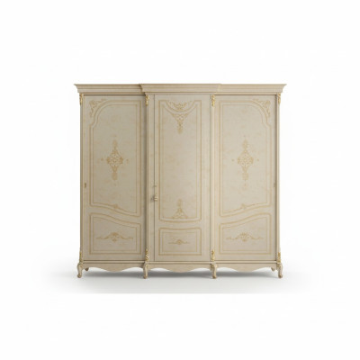 Armario, armario de ropa estilo barroco, muebles clásicos, armarios de dormitorio de madera.