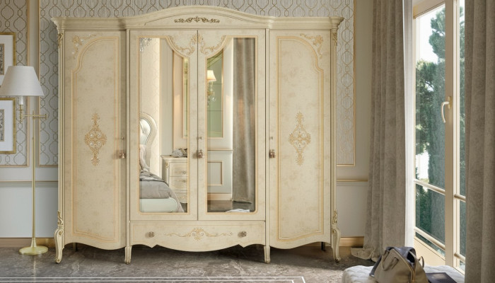 Armario Armario Estilo Barroco Muebles Clásicos Armarios de Dormitorio de Madera