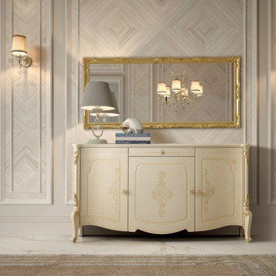 Muebles de diseño estilo barroco Cómoda Aparador Credenza Madera Italia Bajo aparador