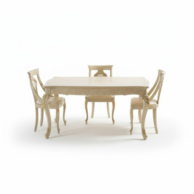 Mesa extensible de diseño clásico Mesa de muebles italianos Mesa de madera Ess