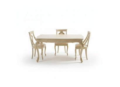 Mesa extensible de diseño clásico Mesa de muebles italianos Mesa de madera Ess