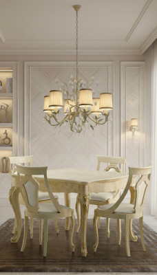 Mesas Mesa extensible Mesa de diseño clásico Muebles italianos de madera Comer