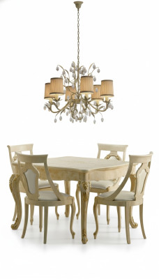 Mesas Mesa extensible Mesa de diseño clásico Muebles italianos de madera Comer