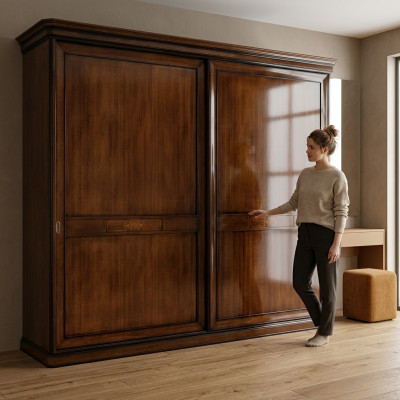 Armario de madera maciza armario de madera armario muebles de dormitorio sólidos de Italia.